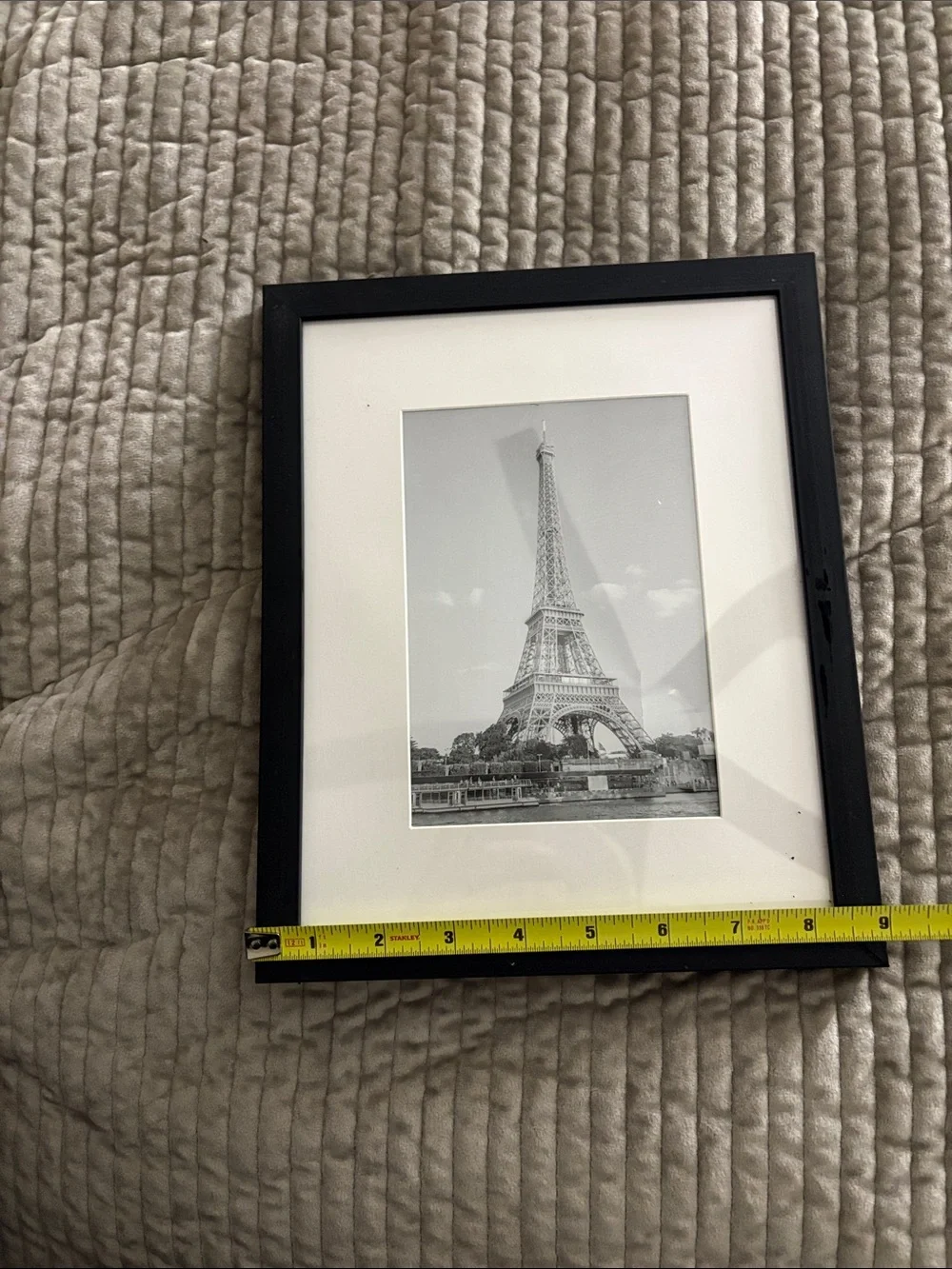 Sleek Black Picture Frame with White Mat